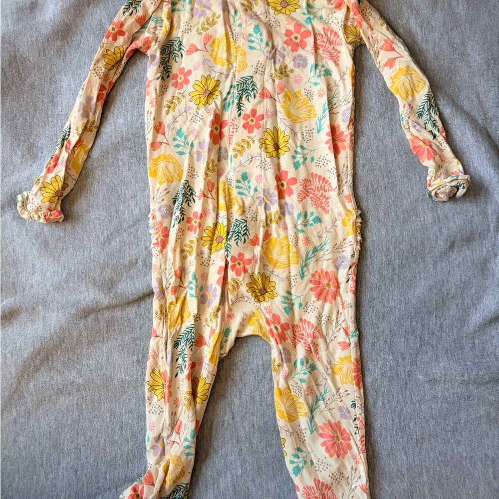 Magnetic Me Floral Kids One Piece in Yellow and Pink